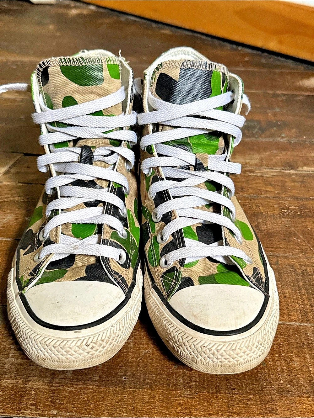 Converse Chuck Taylor All Star High Camouflage Camo High Top Sneakers Green &